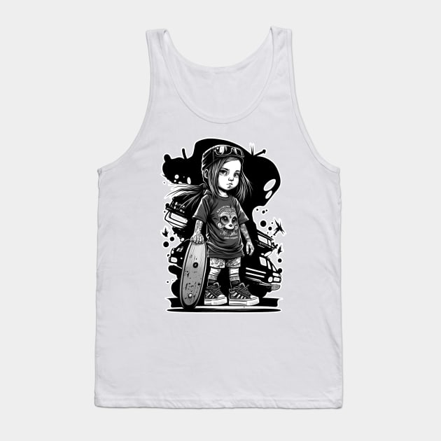 Skater Girl Tank Top by pxdg